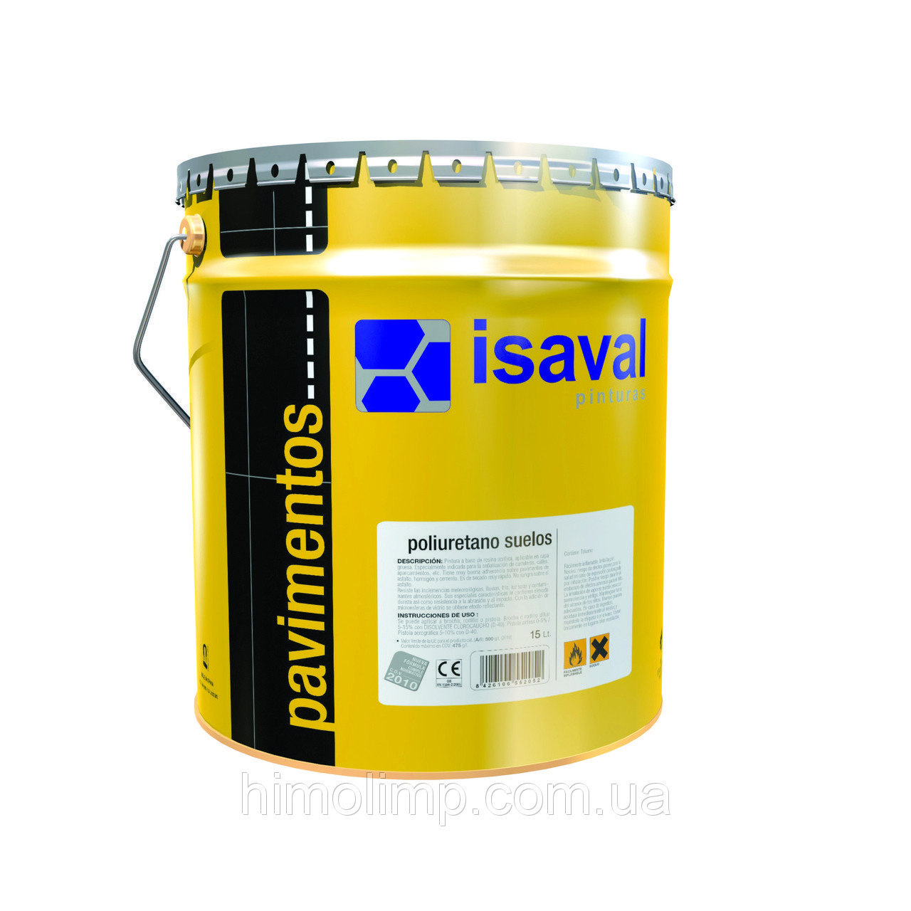 Фарба поліуретанова ISAVAL Дуеполь 4 л сірий - для промислових бетонних підлог, паркінгів і гаражів
